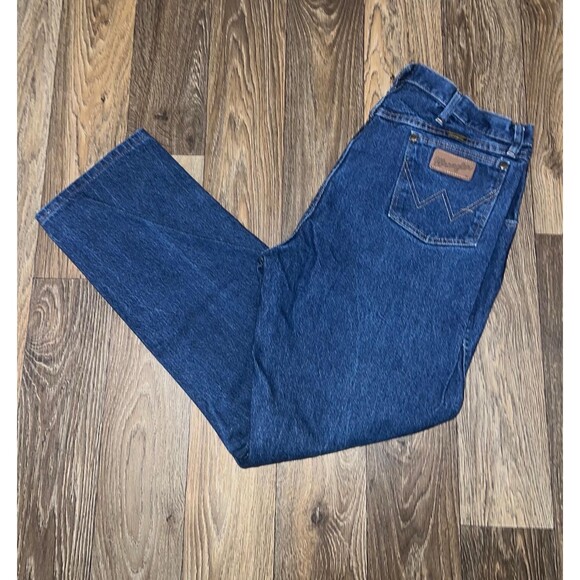 Wrangler Mens Performance Cowboy Cut Jeans Size 37x36 Reg Fit 1047MWZPW Blue - Picture 1 of 4